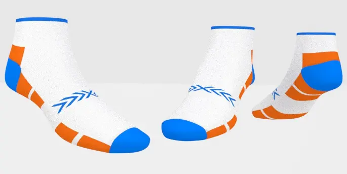 Emperor Ankle Socks white/blue