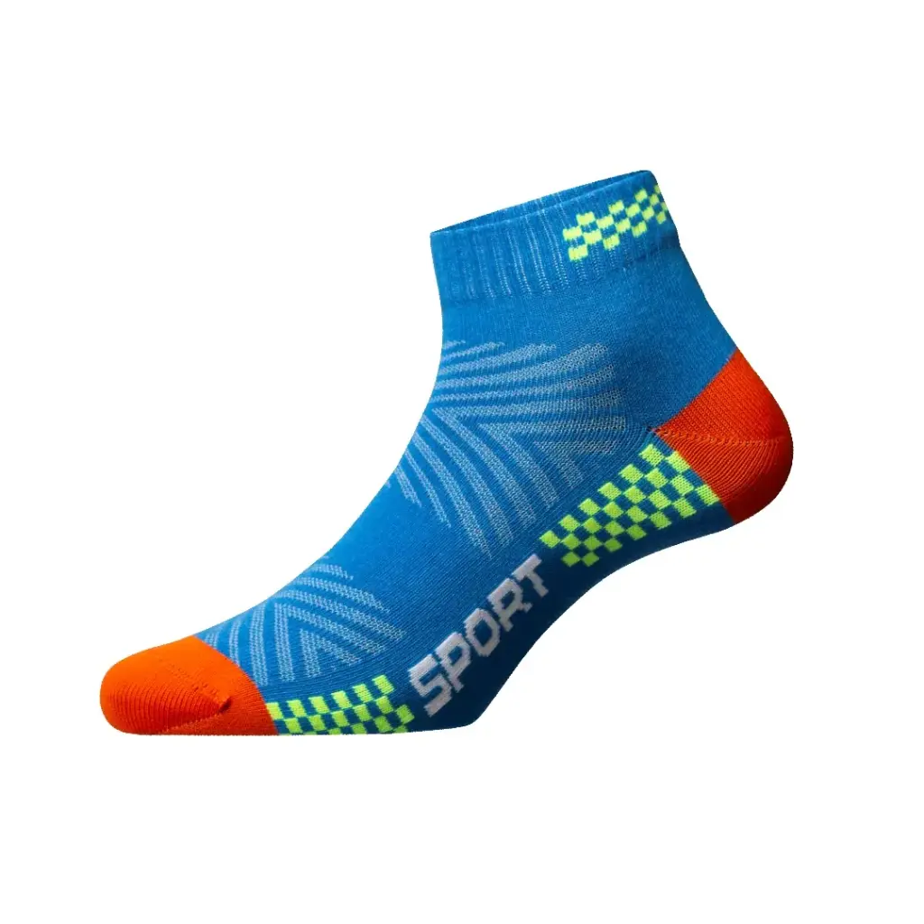 1 lusin Sprinter Ankle Socks Blue/Orange