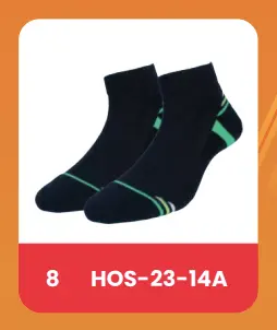 [HOS-23-14A] Star Seller Ankle Black Stripe