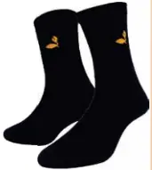 [HOS-24-19] BTS Crew Socks Pramuka Black size 35 - 38