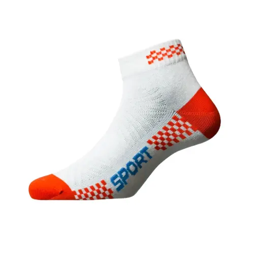 1 lusin Sprinter Ankle Socks White/Orange